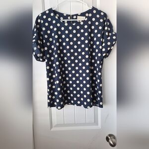 Polka Dot Navy Blue Top